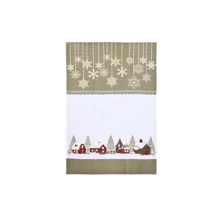 Paño Navidad Tradicional DKD Home Decor Blanco Rojo 0.2 x 40 x 60 cm Set de 3 (12 Unidades) 2