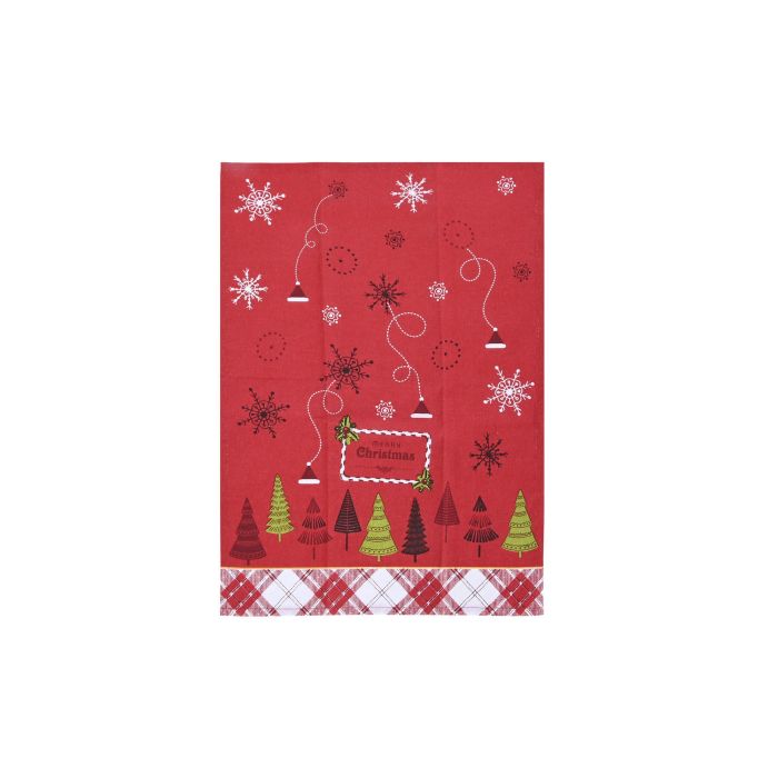 Paño Navidad Tradicional DKD Home Decor Blanco Rojo 0.2 x 40 x 60 cm Set de 3 (12 Unidades) 2