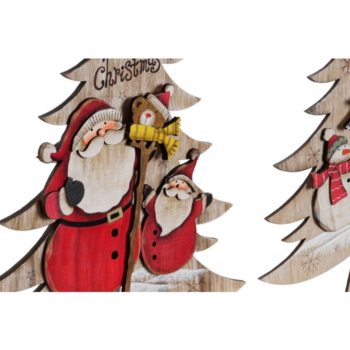 Decoracion Colgante Navidad Tradicional DKD Home Decor Natural Rojo 2 x 35 x 26 cm (12 Unidades) 1
