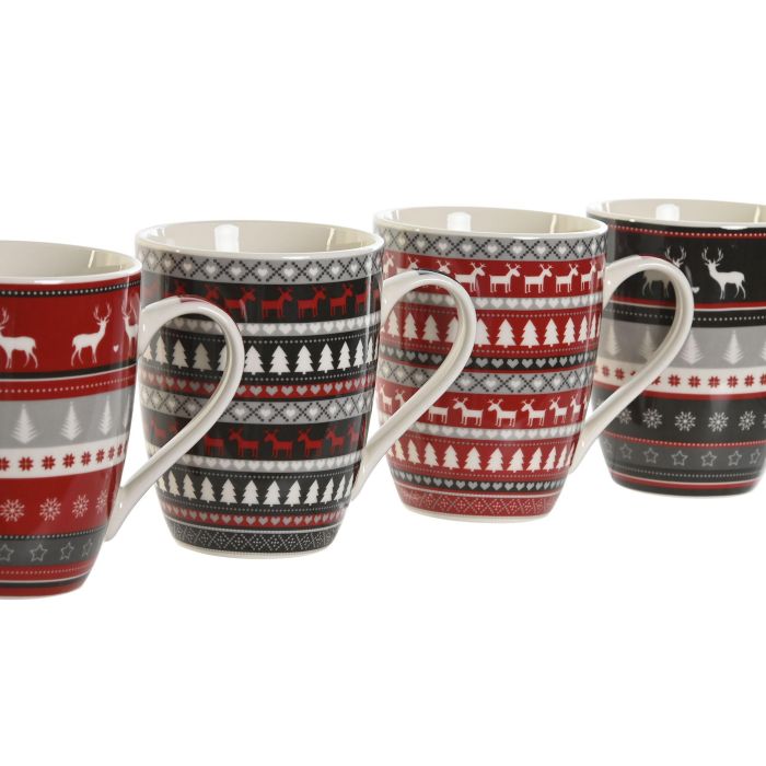 Mug Navidad Tradicional DKD Home Decor Multicolor 8 x 10.5 x 12 cm (12 Unidades) 1