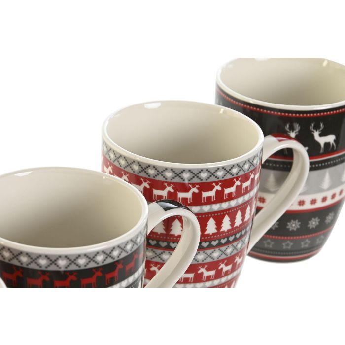 Mug Navidad Tradicional DKD Home Decor Multicolor 8 x 10.5 x 12 cm (12 Unidades) 2