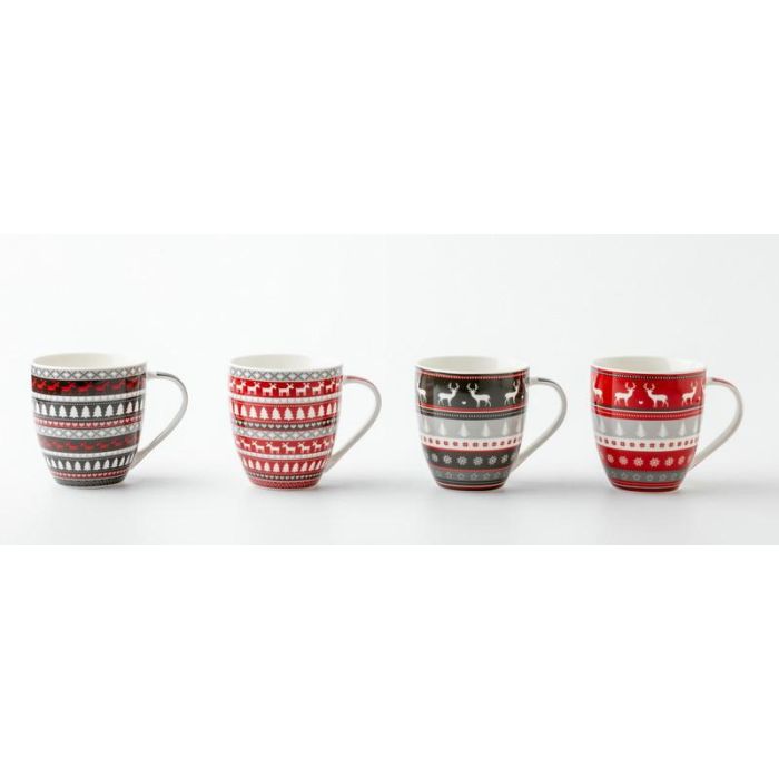 Mug Navidad Tradicional DKD Home Decor Multicolor 8 x 10.5 x 12 cm (12 Unidades)