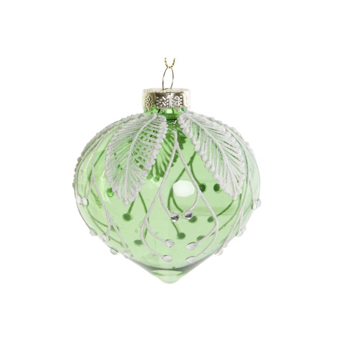 Decoracion Colgante Navidad Tradicional DKD Home Decor Verde 8 x 9 x 8 cm (12 Unidades) 2