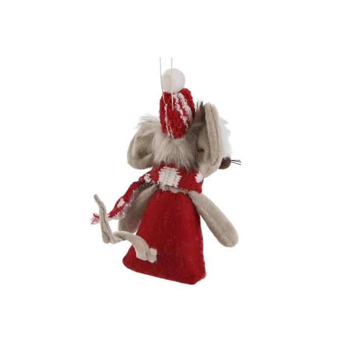 Figura Navidad Tradicional DKD Home Decor Rojo Gris 20 x 18 x 26 cm (12 Unidades) 2