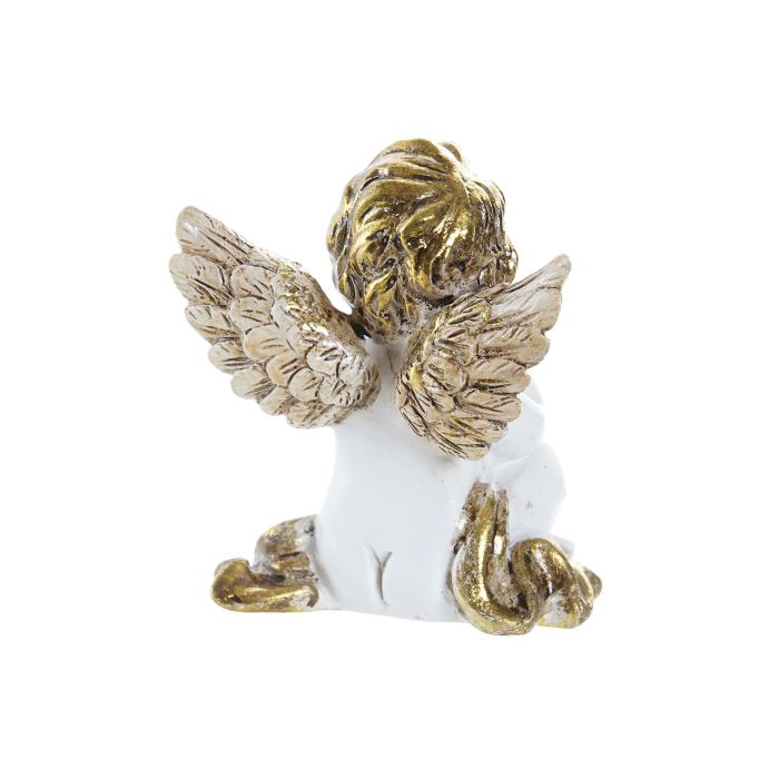 Figura Navidad Tradicional DKD Home Decor Blanco Dorado 6 x 7 x 6.5 cm (12 Unidades) 2