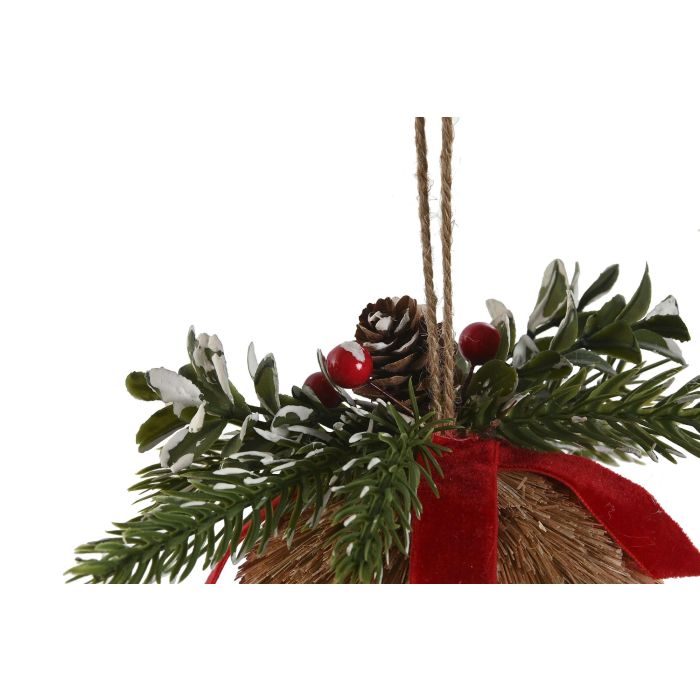 Bola Decoracion Navidad Alpina DKD Home Decor Natural 8 x 12.5 x 16 cm (12 Unidades) 2