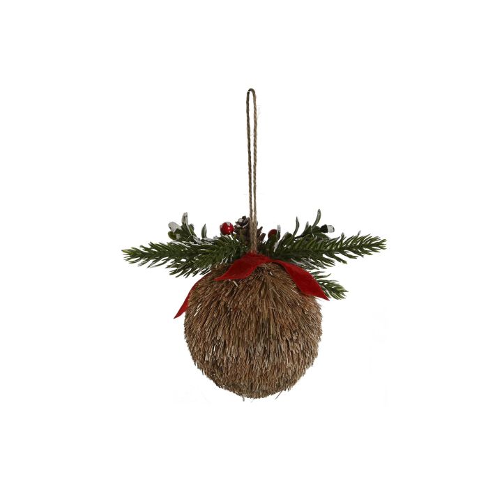 Bola Decoracion Navidad Alpina DKD Home Decor Natural 8 x 12.5 x 16 cm (12 Unidades)