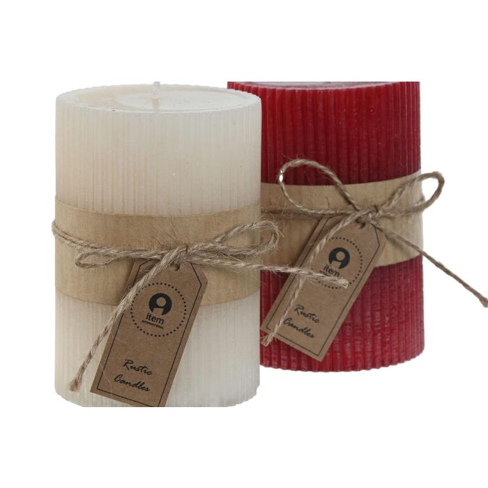 Vela Navidad Tradicional DKD Home Decor Rojo Blanco 7 x 10 x 7 cm (12 Unidades) 1