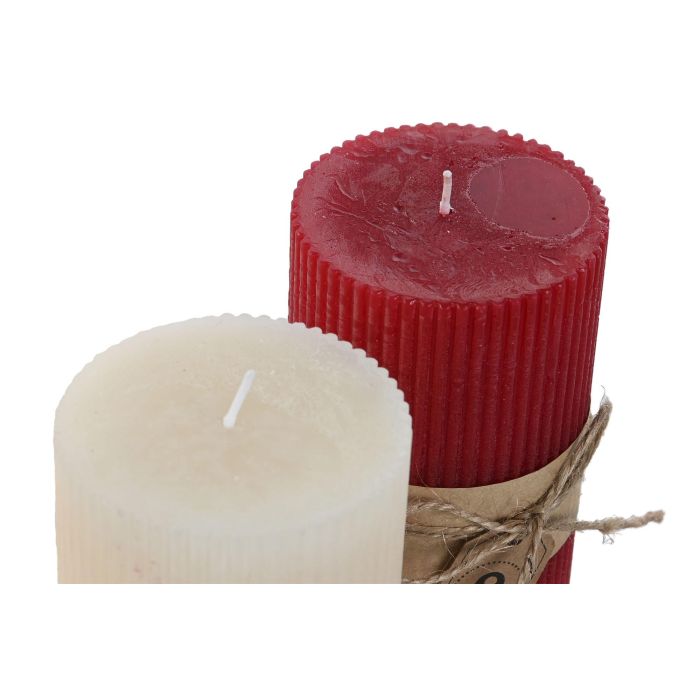 Vela Navidad Tradicional DKD Home Decor Rojo Blanco 7 x 14 x 7 cm (12 Unidades) 2