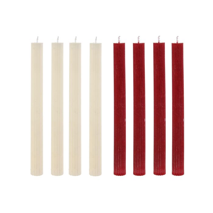 Vela Navidad Tradicional DKD Home Decor Rojo Blanco 2 x 23.5 x 2 cm Set de 4 (12 Unidades) 1