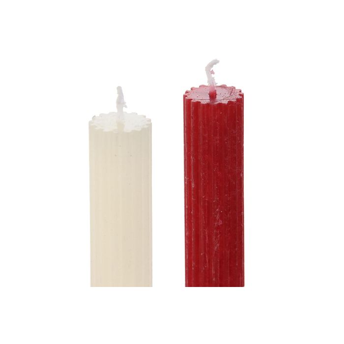 Vela Navidad Tradicional DKD Home Decor Rojo Blanco 2 x 23.5 x 2 cm Set de 4 (12 Unidades) 2