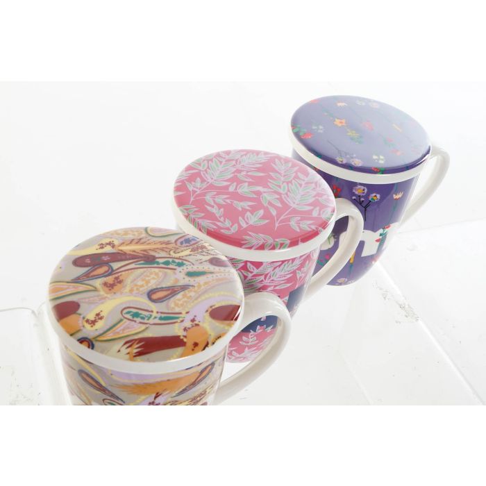 Mug Infusiones  DKD Home Decor Multicolor 9 x 11.5 x 12 cm (12 Unidades) 2