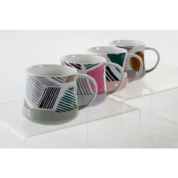 Mug Moderno DKD Home Decor Multicolor 9.5 x 8.5 x 13 cm (12 Unidades) 2