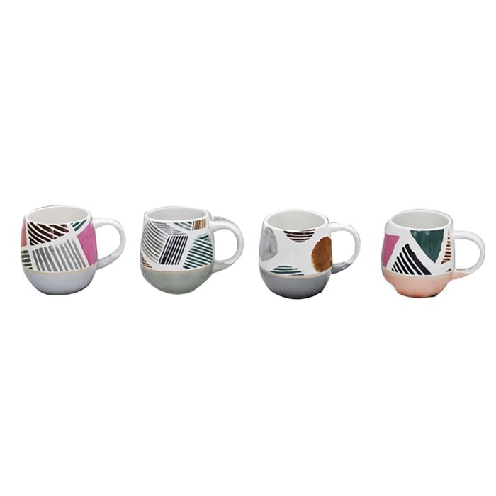 Mug Moderno DKD Home Decor Multicolor 9.5 x 8.5 x 13 cm (12 Unidades)