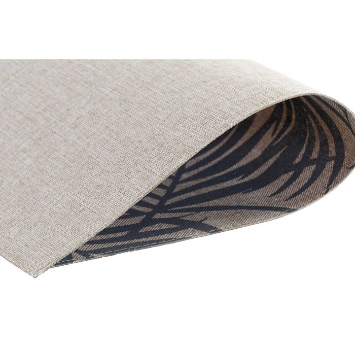 Individual Tropical DKD Home Decor Natural Blanco 30 x 0.1 x 45 cm (12 Unidades) 2