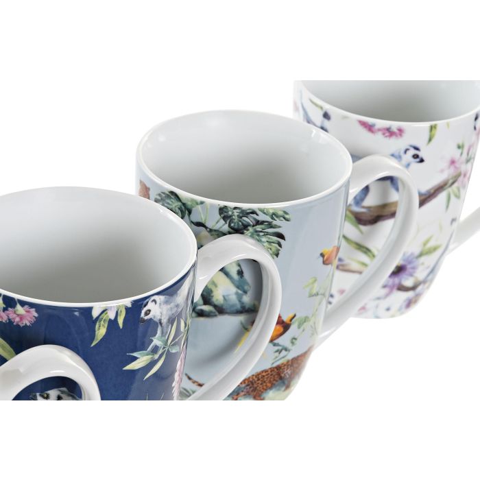 Mug Tropical DKD Home Decor Multicolor 8.2 x 10.6 x 12 cm (12 Unidades) 2