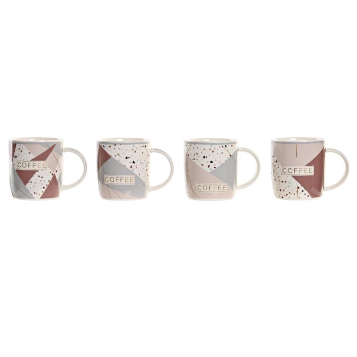 Mug Urban DKD Home Decor Rosa Fucsia 8.3 x 9.5 x 11.5 cm (12 Unidades)