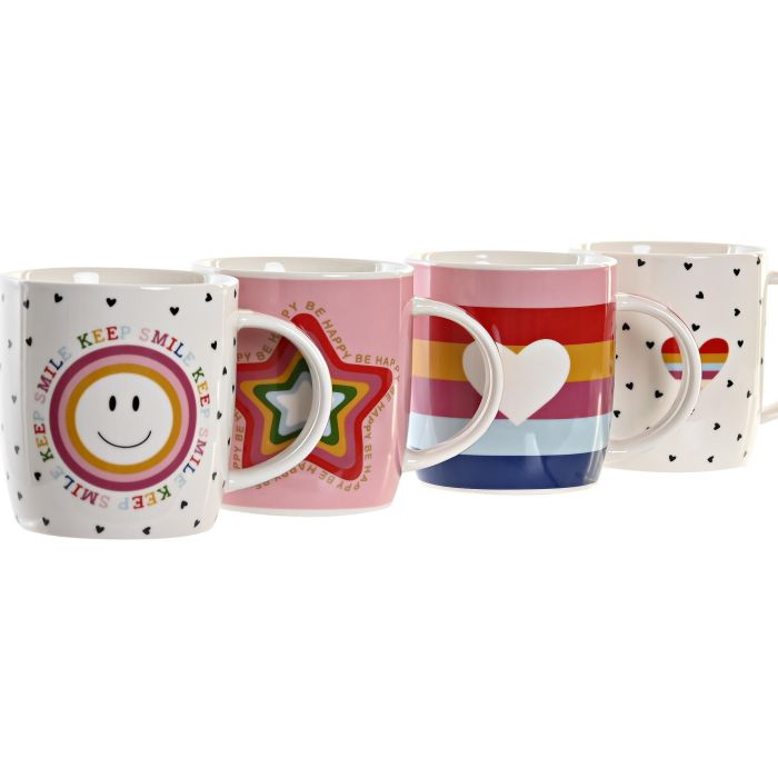 Mug Scandi DKD Home Decor Multicolor 8.3 x 9.5 x 11.5 cm (12 Unidades) 1