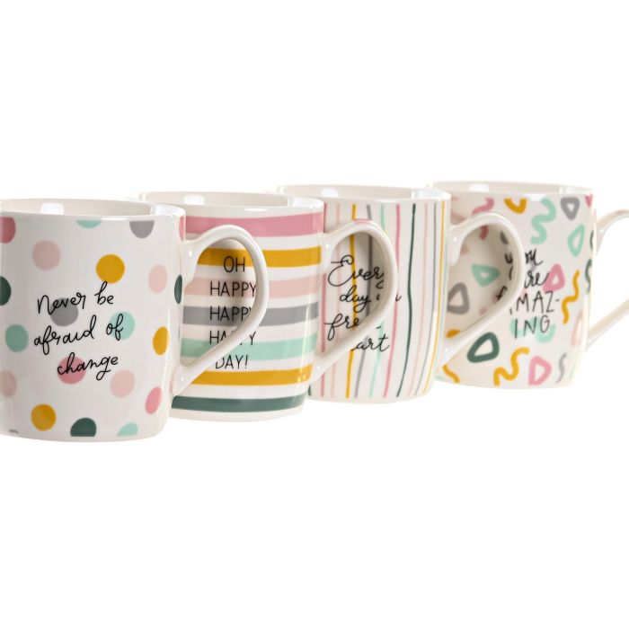 Mug Scandi DKD Home Decor Multicolor 8.3 x 9.5 x 11.5 cm (12 Unidades) 1