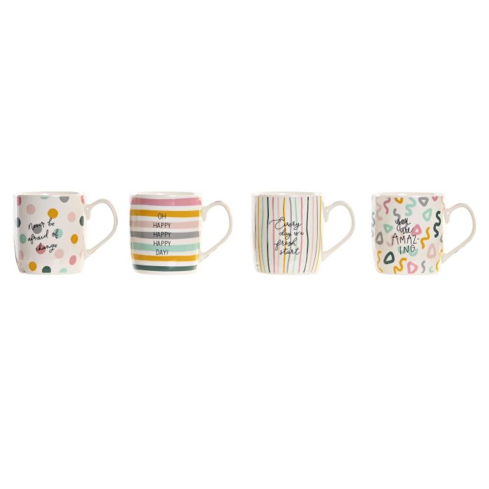 Mug Scandi DKD Home Decor Multicolor 8.3 x 9.5 x 11.5 cm (12 Unidades)