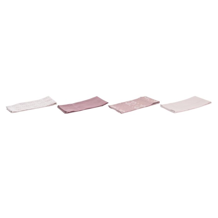 Paño Scandi DKD Home Decor Rosa Blanco 40 x 0.5 x 60 cm Set de 2 (12 Unidades) 1