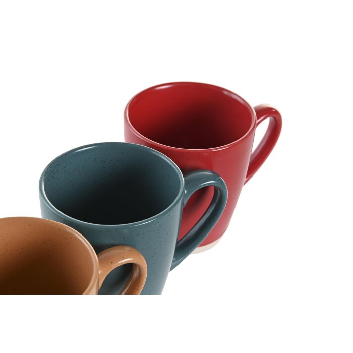 Mug Basicos DKD Home Decor Verde Rojo 7.8 x 8.5 x 11 cm (12 Unidades) 2