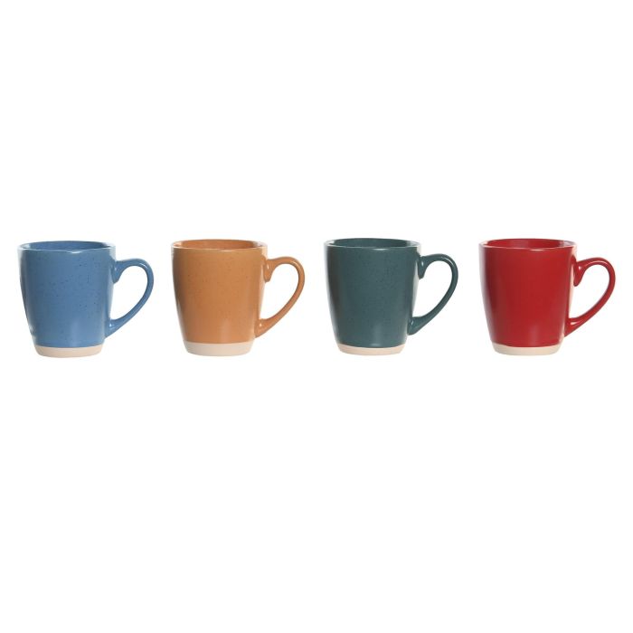 Mug Basicos DKD Home Decor Verde Rojo 7.8 x 8.5 x 11 cm (12 Unidades)