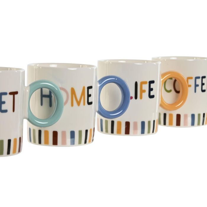 Mug Moderno DKD Home Decor Multicolor 8.7 x 9.8 x 13 cm (12 Unidades) 1