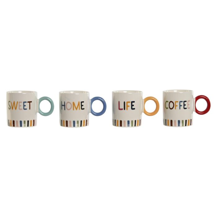 Mug Moderno DKD Home Decor Multicolor 8.7 x 9.8 x 13 cm (12 Unidades)