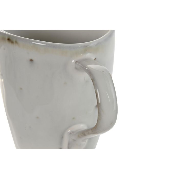 Mug Moderno DKD Home Decor Blanco 8.5 x 10 x 13 cm (12 Unidades) 2