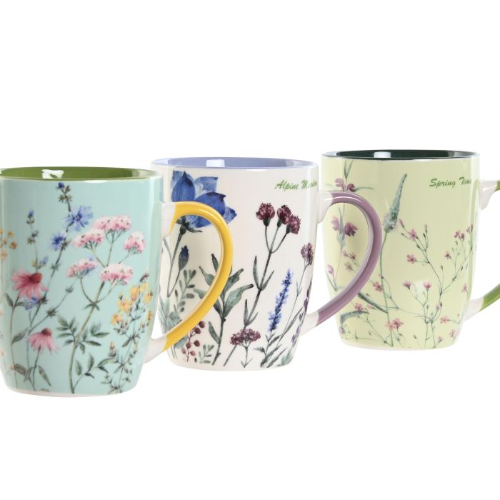 Mug Shabby DKD Home Decor Multicolor 8.5 x 10.2 x 10 cm (12 Unidades) 1