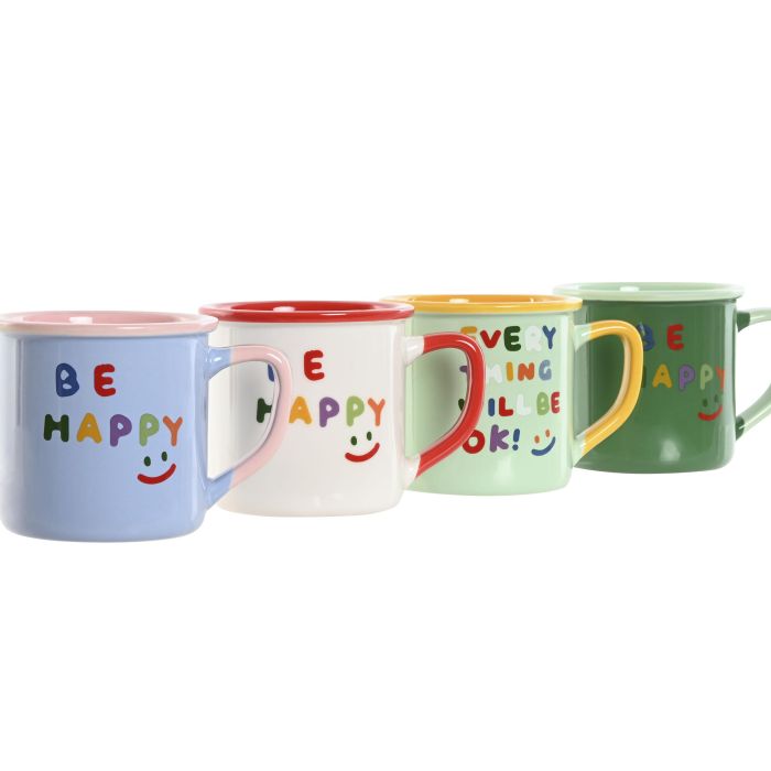 Mug Shabby DKD Home Decor Multicolor 9.8 x 9 x 10 cm (12 Unidades) 1