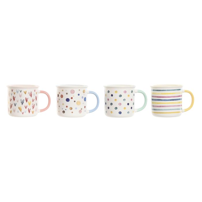 Mug Urban DKD Home Decor Multicolor 9.5 x 9 x 12.5 cm (12 Unidades)