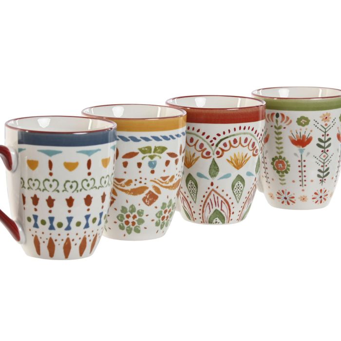 Mug Boho DKD Home Decor Multicolor 8.5 x 10 x 11.5 cm (12 Unidades) 1
