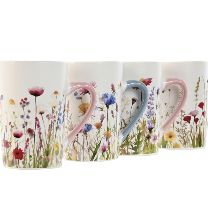 Mug Shabby DKD Home Decor Multicolor 6.7 x 12 x 8 cm (12 Unidades) 1