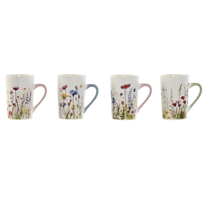 Mug Shabby DKD Home Decor Multicolor 8 x 12 x 11.5 cm (12 Unidades)