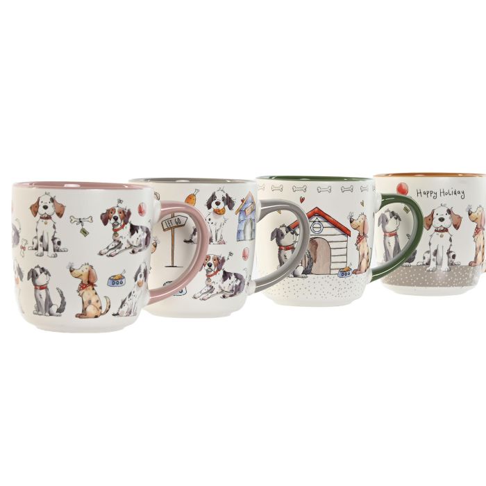 Mug Scandi DKD Home Decor Multicolor 5.6 x 9.3 x 9 cm (12 Unidades) 1