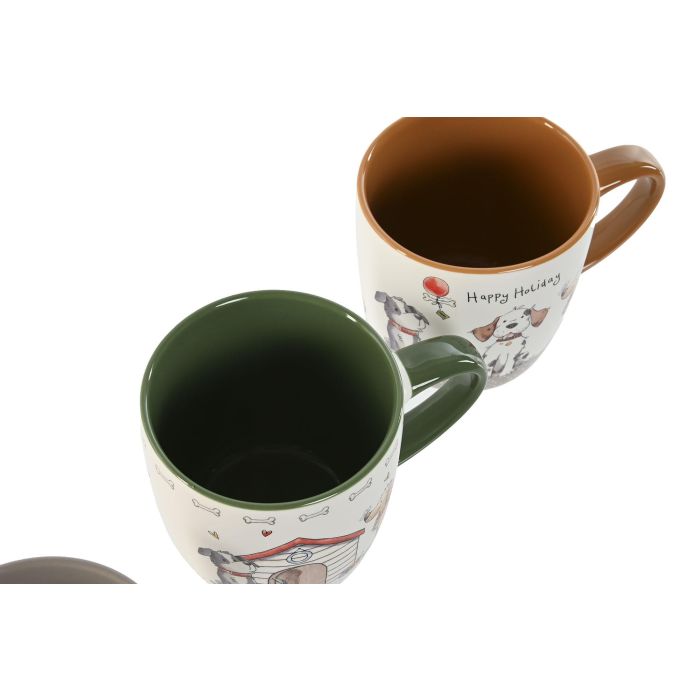 Mug Scandi DKD Home Decor Multicolor 5.6 x 9.3 x 9 cm (12 Unidades) 2