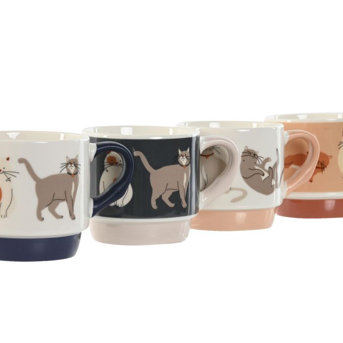 Mug Urban DKD Home Decor Multicolor 6.8 x 8.3 x 8.5 cm (12 Unidades) 1