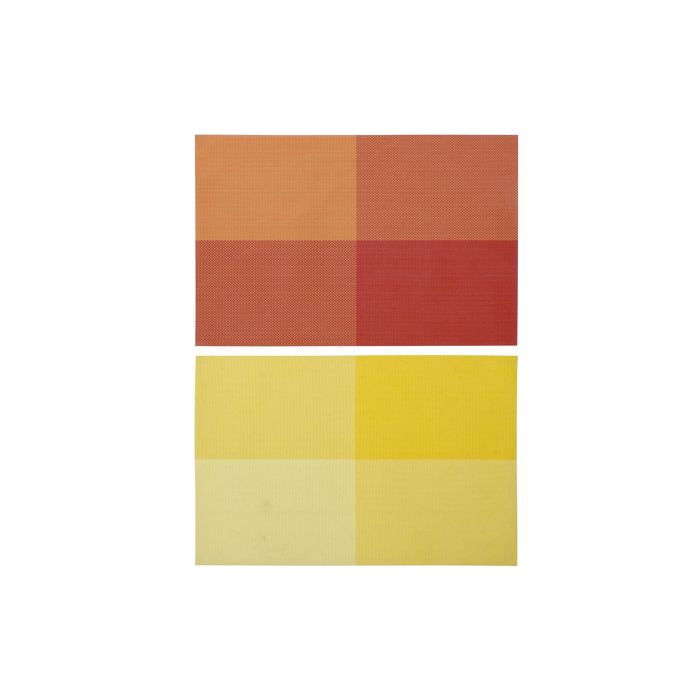 Individual Balines DKD Home Decor Amarillo Naranja 31 x 0.5 x 45 cm (12 Unidades)