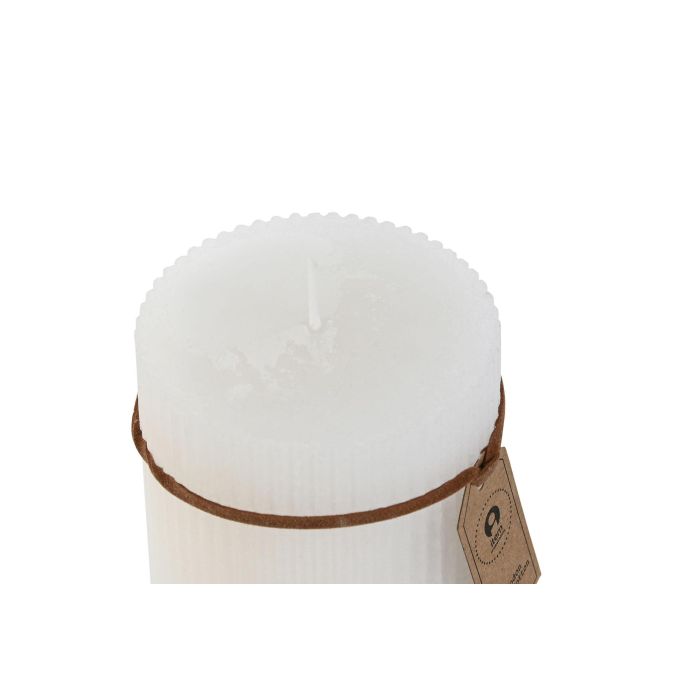 Vela Basicos DKD Home Decor Blanco 7 x 7 x 7 cm (12 Unidades) 2