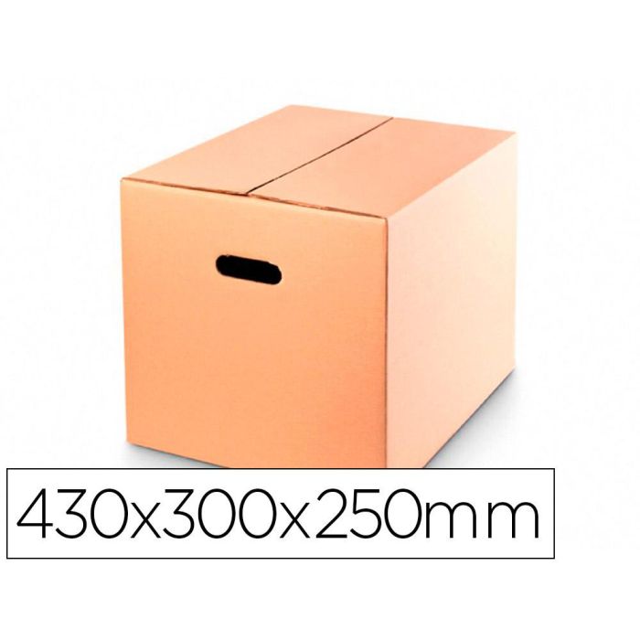 Caja Para Embalar Q-Connect Americana Ultrarresistente Conasas Carton Canal Doble 7 mm Color Kraft 430x300x250 mm 15 unidades