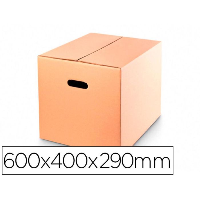 Caja Para Embalar Q-Connect Americana Ultrarresistente Conasas Carton Canal Doble 7 mm Color Kraft 600x400x290 mm 15 unidades