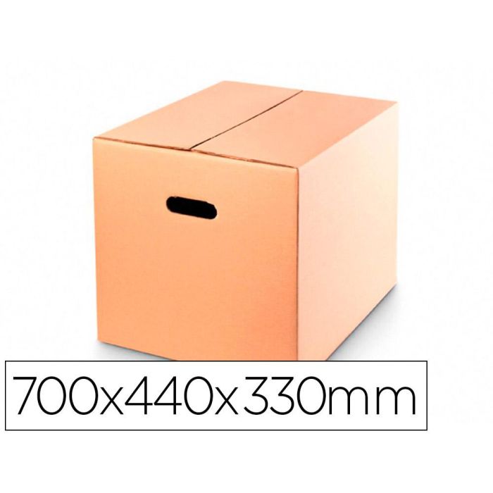 Caja Para Embalar Q-Connect Americana Ultrarresistente Conasas Carton Canal Doble 7 mm Color Kraft 700x440x330 mm 15 unidades