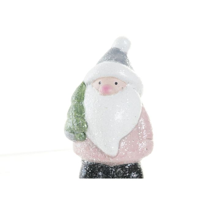 Figura Navidad Fantasia DKD Home Decor Rosa Gris 3 x 8 x 4 cm (24 Unidades) 2