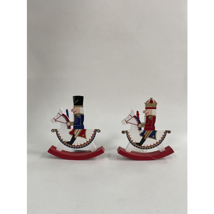 Figura Navidad Tradicional DKD Home Decor Rojo Blanco 2 x 15.4 x 13.4 cm (24 Unidades)