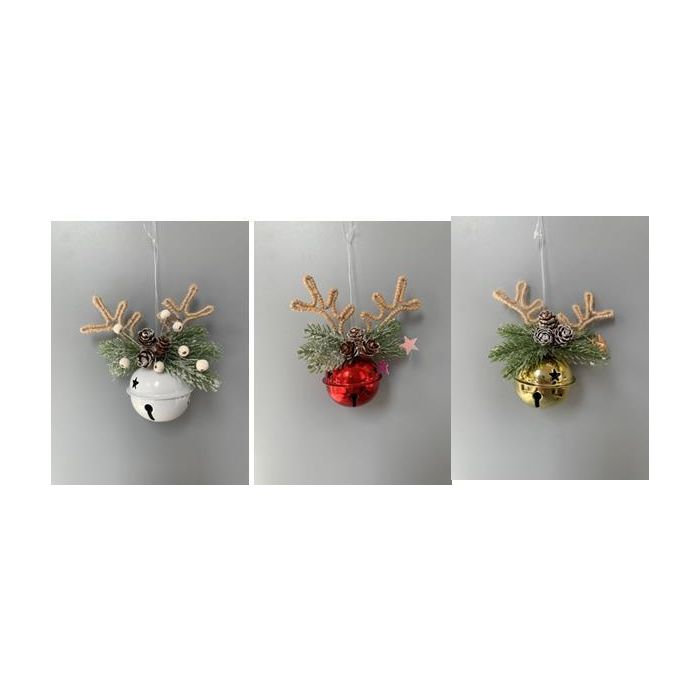 Decoracion Colgante Navidad Alpina DKD Home Decor Multicolor 6 x 11 x 12 cm (24 Unidades)