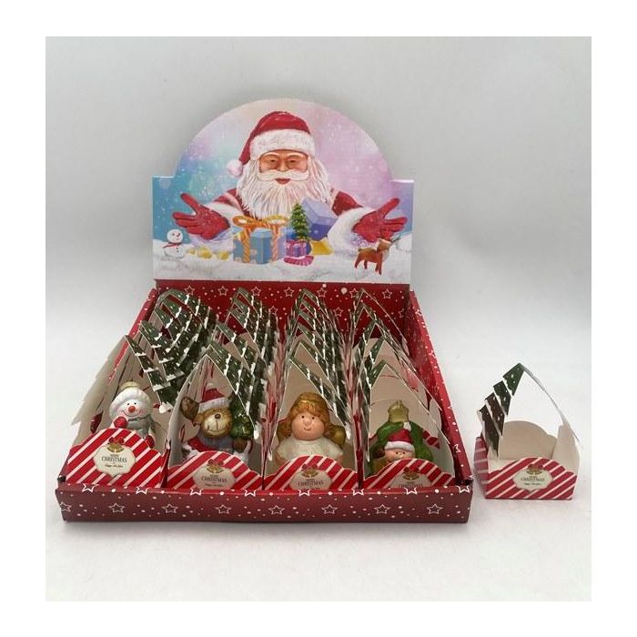 Figura Navidad Tradicional DKD Home Decor Multicolor 3 x 6 x 4 cm (24 Unidades)