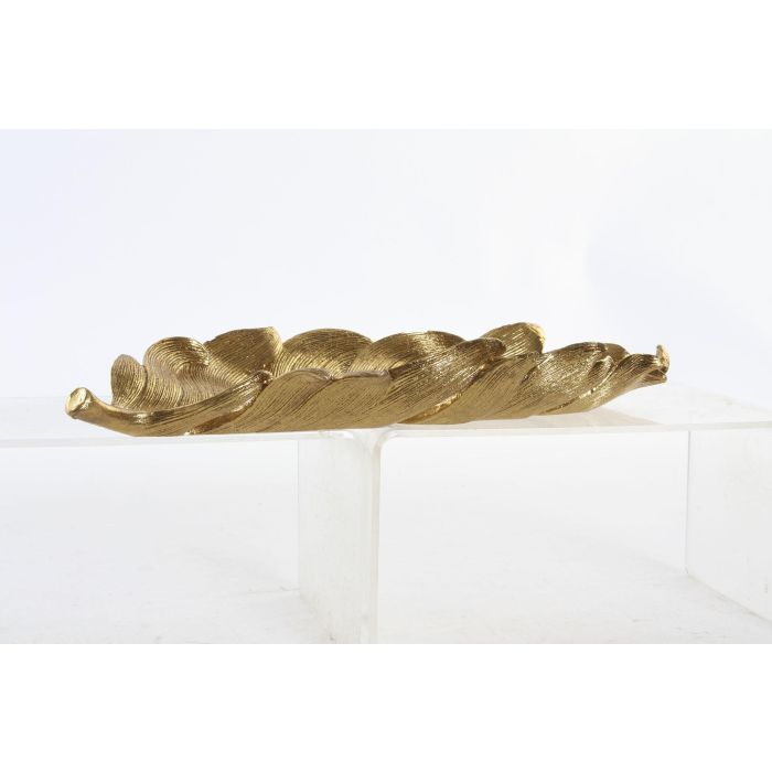 Bandeja Tropical DKD Home Decor Dorado 18 x 4.7 x 39 cm (2 Unidades) 2