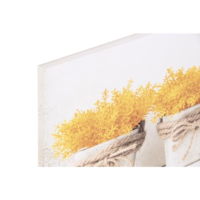 Cuadro Cottage DKD Home Decor Amarillo Gris 1.8 x 30 x 60 cm (2 Unidades) 1